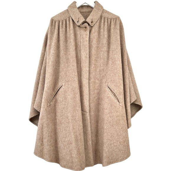 Vintage Jackets & Blazers - Vintage MG Kinsler The Great American Coat Gray Brown Wool Cape Coat